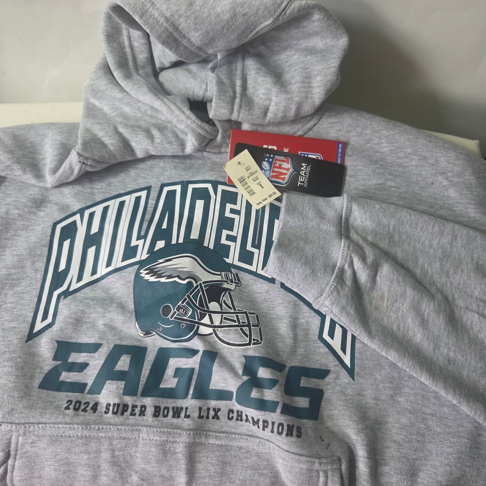 NFL Ultra Game Philadelphia Eagles 2024 Season Schedule‎ Hoodie Mens Large Gray